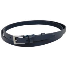 Узкий женский кожаный ремень Skipper 1,5 см темно-синий