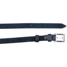 Узкий женский кожаный ремень Skipper 1,5 см темно-синий