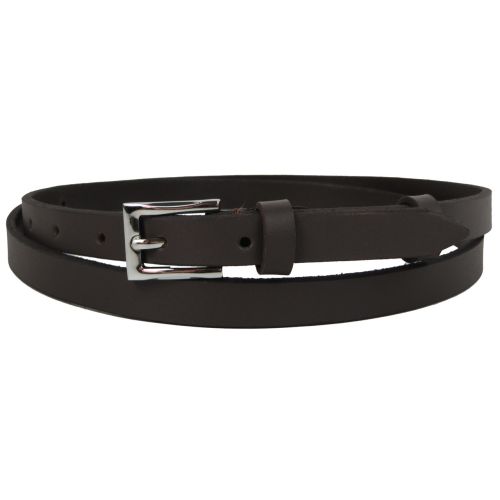 Кожаный женский ремень Skipper 1,5 см Темно-коричневый