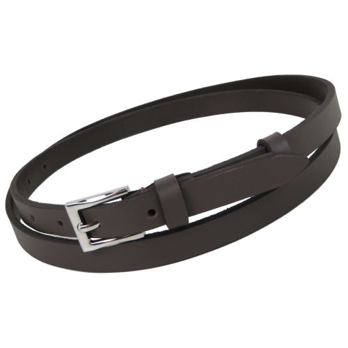 Кожаный женский ремень Skipper 1,5 см Темно-коричневый