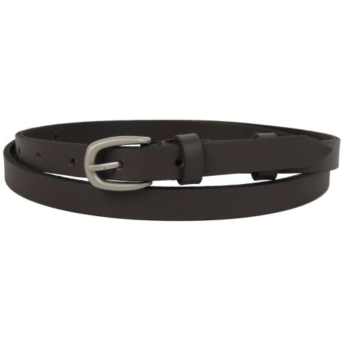 Женский кожаный ремень Skipper, Украина 1,5 см Темно-коричневый