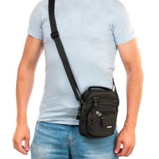 Сумка мужская Lanpad тканевая, черный