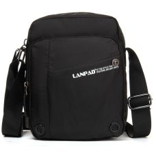 Мужская наплечная сумка, планшетка Lanpad черная