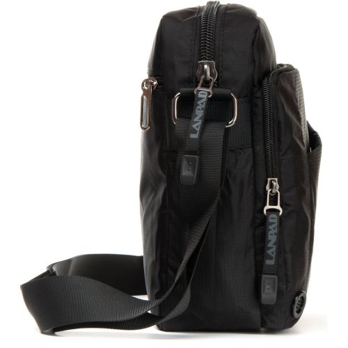 Мужская наплечная сумка, планшетка Lanpad черная