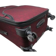 Большой тканевый чемодан на колесах 100L Gedoх, Турция бордовый
