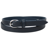 Кожаный женский ремень Skipper 1634-20 Темно-синий 2 см