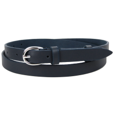 Кожаный женский ремень Skipper 1634-20 Темно-синий 2 см