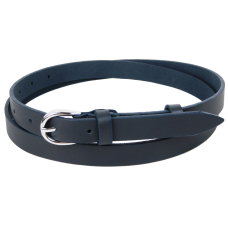 Кожаный женский ремень Skipper 1634-20 Темно-синий 2 см