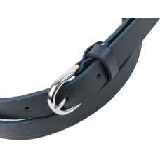 Кожаный женский ремень Skipper 1634-20 Темно-синий 2 см