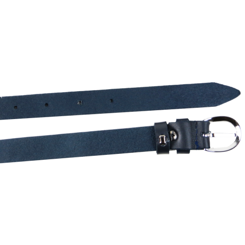 Кожаный женский ремень Skipper 1634-20 Темно-синий 2 см