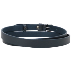 Кожаный женский ремень Skipper 1634-20 Темно-синий 2 см