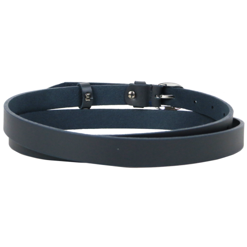 Кожаный женский ремень Skipper 1634-20 Темно-синий 2 см