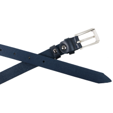 Женский кожаный ремень Skipper 1635-20 Темно-синий 2 см