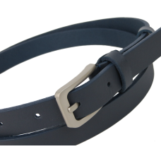 Женский кожаный ремень Skipper 1635-20 Темно-синий 2 см