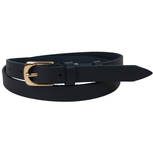 Ремень женский из кожи Skipper 1633-20 Темно-синий 2 см