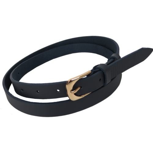 Ремень женский из кожи Skipper 1633-20 Темно-синий 2 см