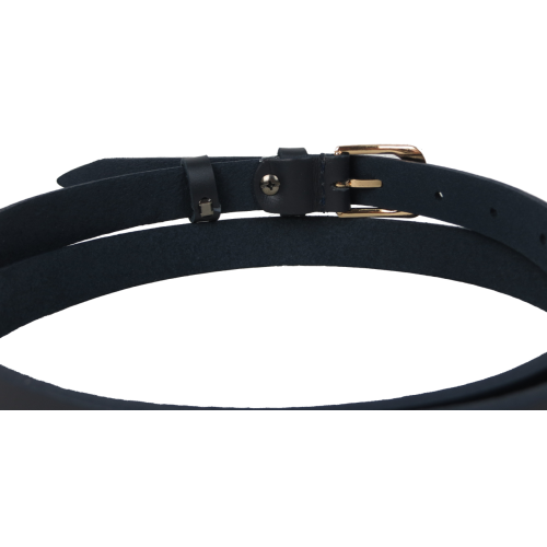 Ремень женский из кожи Skipper 1633-20 Темно-синий 2 см