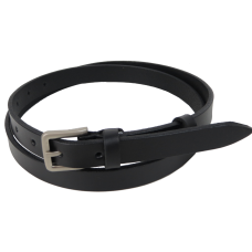 Женский ремень из натуральной кожи Skipper 1639-20	 Черный 2 см