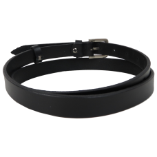 Женский ремень из натуральной кожи Skipper 1639-20	 Черный 2 см