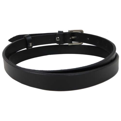 Женский ремень из натуральной кожи Skipper 1639-20	 Черный 2 см