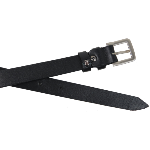 Женский ремень из натуральной кожи Skipper 1639-20	 Черный 2 см