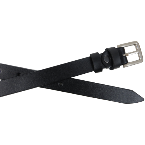 Женский ремень из натуральной кожи Skipper 1639-20	 Черный 2 см