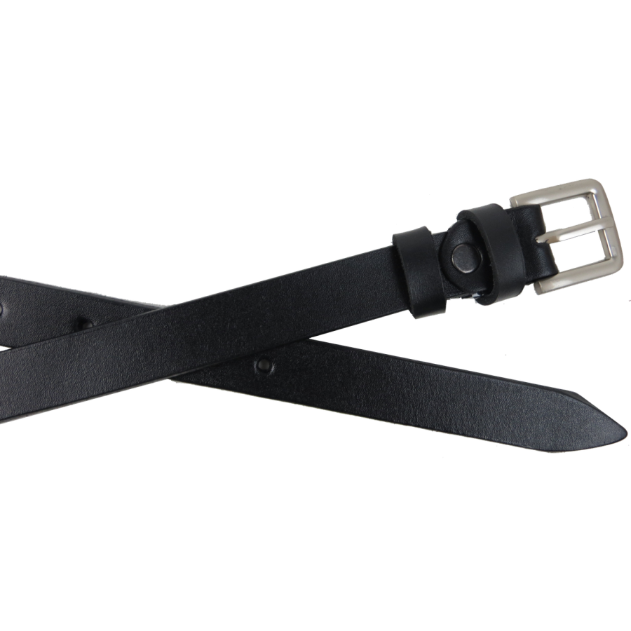 Женский ремень из натуральной кожи Skipper 1639-20	 Черный 2 см