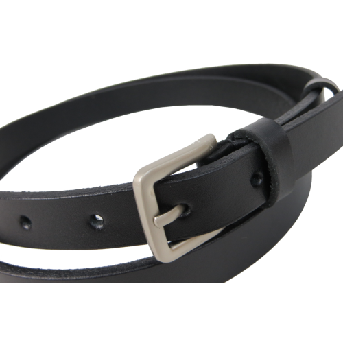 Женский ремень из натуральной кожи Skipper 1639-20	 Черный 2 см