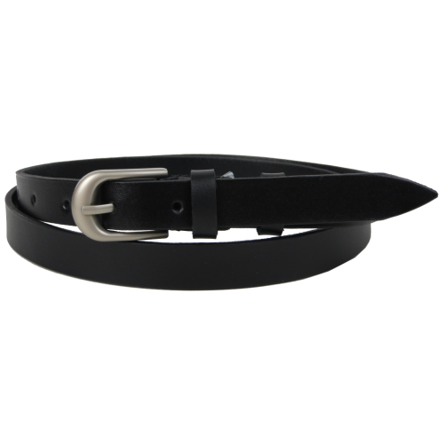 Женский ремень из натуральной кожи Skipper 1638-20	 Черный 2 см