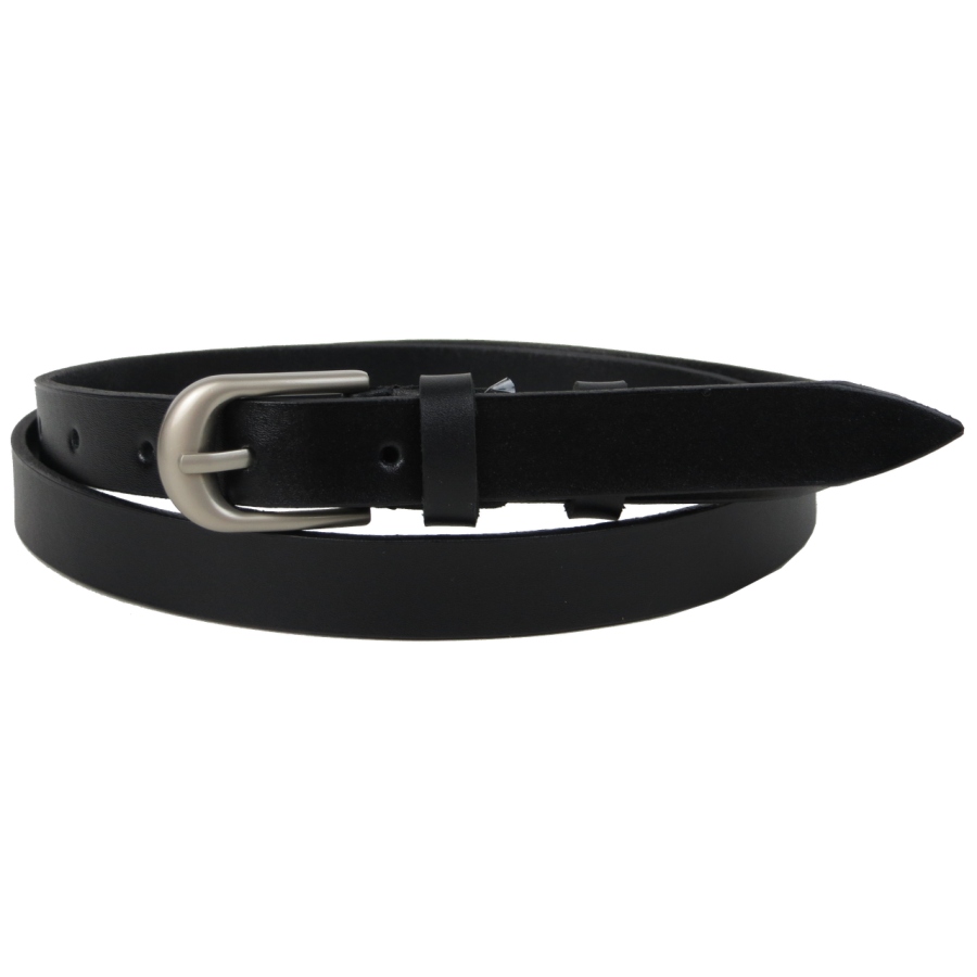 Женский ремень из натуральной кожи Skipper 1638-20	 Черный 2 см