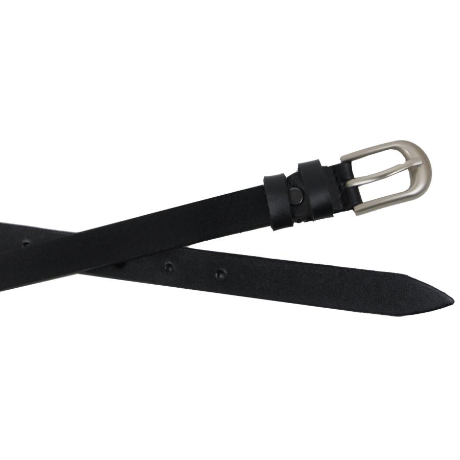 Женский ремень из натуральной кожи Skipper 1638-20	 Черный 2 см