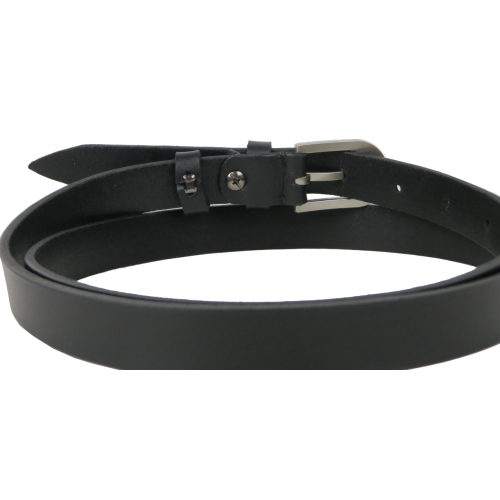 Женский ремень из натуральной кожи Skipper 1638-20	 Черный 2 см