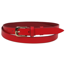 Женский кожаный ремень Skipper 1628-20 Красный 2 см