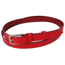 Женский кожаный ремень Skipper 1629-20 Красный 2 см