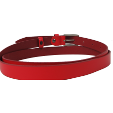 Женский кожаный ремень Skipper 1629-20 Красный 2 см