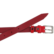 Женский кожаный ремень Skipper 1629-20 Красный 2 см