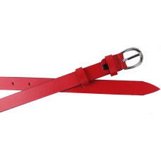 Женский кожаный ремень Skipper 1627-20 Красный 2 см