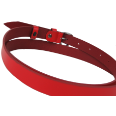 Женский кожаный ремень Skipper 1627-20 Красный 2 см