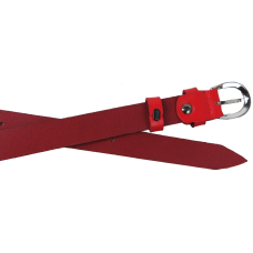 Женский кожаный ремень Skipper 1627-20 Красный 2 см