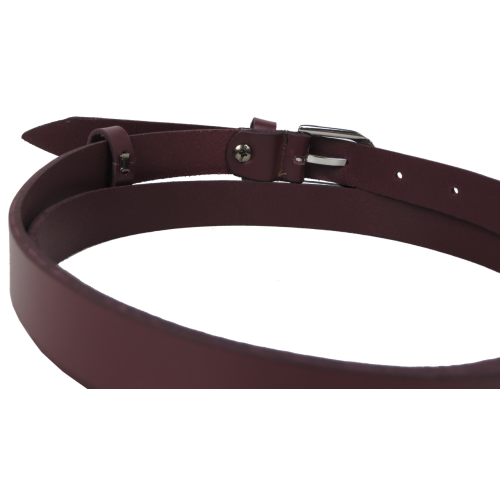 Женский кожаный ремень Skipper 1624-20 Марсала 2 см