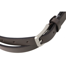 Женский кожаный ремень Skipper 1632-20 темно-коричневый 2 см