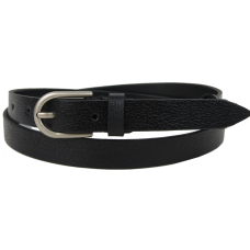 Женский ремень, пояс из натуральной кожи Skipper Черный 2 см