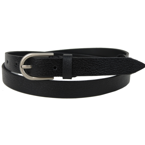 Женский ремень, пояс из натуральной кожи Skipper Черный 2 см