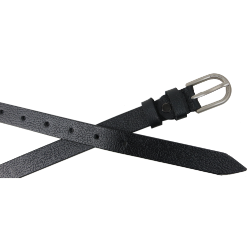 Женский ремень, пояс из натуральной кожи Skipper Черный 2 см