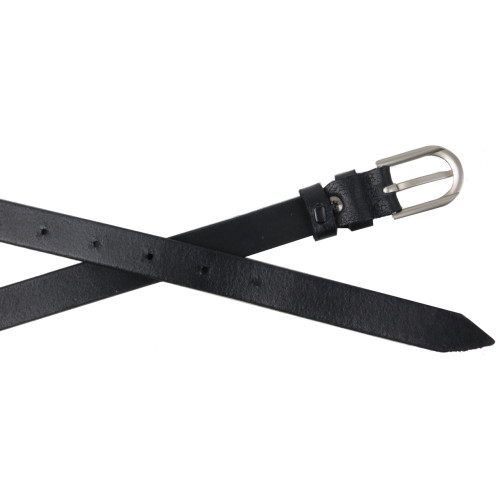 Женский ремень, пояс из натуральной кожи Skipper Черный 2 см