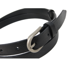 Женский ремень, пояс из натуральной кожи Skipper Черный 2 см