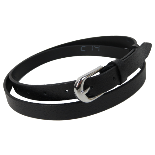 Женский ремень пояс из натуральной кожи Skipper Черный 2 см (1626-20)