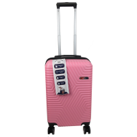Малый пластиковый чемодан на колесах 45L GD Polo бледно-розовый