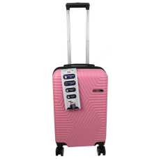 Малый пластиковый чемодан на колесах 45L GD Polo бледно-розовый