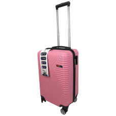 Малый пластиковый чемодан на колесах 45L GD Polo бледно-розовый